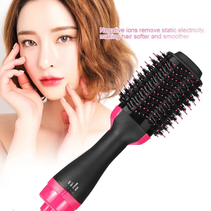 Hot Air Brush 3in1 Hair Brush Blower/Straightener/Curler One Step Hair