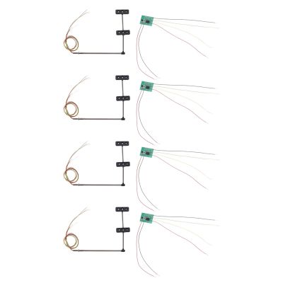 4X 3 Color Traffic Light Signals Ho Oo Scale Model 6LED for DIY Sand Table Crossing Street Construction Model 4