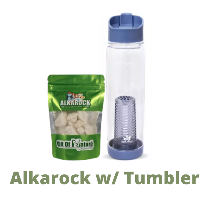 ALKAROCK with TUMBLER ALKALINE MINERAL ROCKS ALKALINE WATER MAKER for