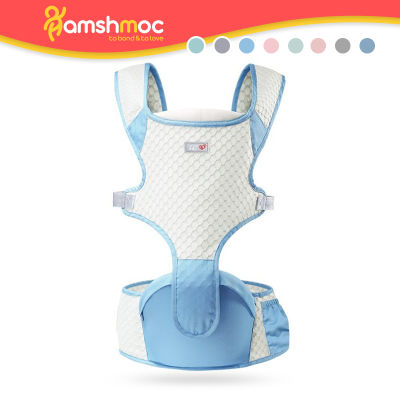 HamshMoc กระเป๋าสะพายเด็กทารก2-36เดือนแบบ2 In 1ระบายอากาศได้ป้องกันการขาผูกโบว์ตามหลักสรีรศาสตร์กระเป๋าอุ้มเด็กท่องเที่ยวกลางแจ้งที่ถอดออกได้