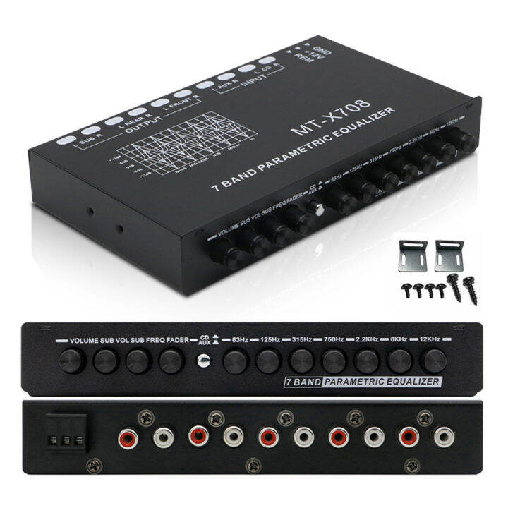Professional 7 Band Car Equalizer Multifunctional Car Audio EQ Tuning