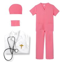 Childrens doctor pink surgical clothing professional role-playing performance anti-epidemic dance cos clothing