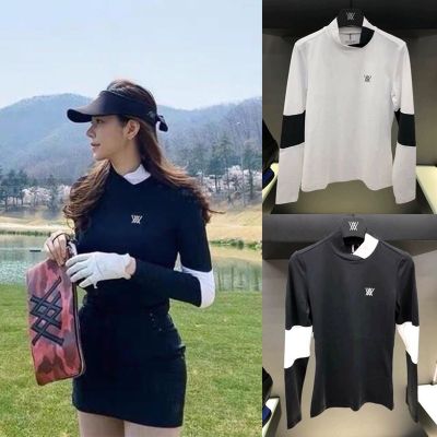 TaylorMade1 ANEW Odyssey Titleist FootJoy G4☼✹◆  Womens Golf Top Breathable Quick Dry Outdoor Casual Elastic Slim Slim Round Neck Long Sleeve Top