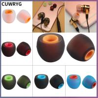 CUWRYG 12pcs 3.8mm ยาง ทดแทน อ่อนนุ่ม เคล็ดลับหูซิลิโคน แผ่นรองหูฟัง หูฟัง หูฟังอินเอียร์