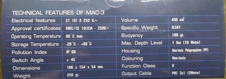 สวิทช์ลูกลอยไฟฟ้า-mac-3-สำหรับควบคุมระดับน้ำเพื่อป้องกันน้ำล้นถัง-ผลิตจากประเทศ-อิตาลี