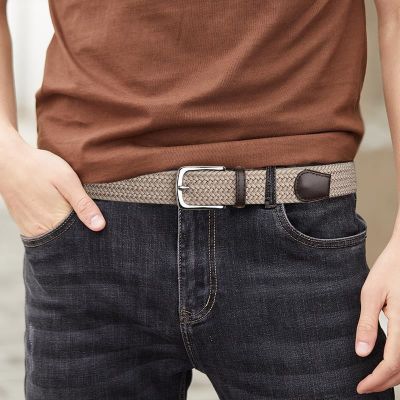 Port and dragon high-end stretch woven belts golf soft elastic elastic belt male canvas leisure extended belt