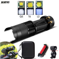 8000LM Super Bright Mini Led flashlight torch Q5T6L2 light led lantern Zoomable fishing Camping Bicycle Lights 50.