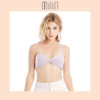 [MILIN] Spaghetti twist drape detailing straps bustier Bra top เสื้อสายสปาเก็ตตี้ทรงบัสเทียร์เดรปผ้าแบบทวิส / 41 Wave Watcher Bra Top