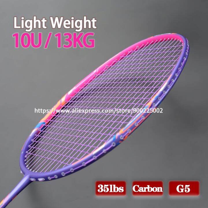 lightest-10u-max-tension-35lbs-full-carbon-fiber-badminton-rackets-with-string-bags-g5-13kg-training-racquet-sports-speed-adult