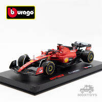 SF-23 1:43 Bburago (2023) #16 Charles Leclerc สีแดง23 Std พร้อมรถโมเดล Diecast หมวก