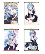 Tranh ảnh treo tường Re Zero có khung nẹp ANIME MANGA