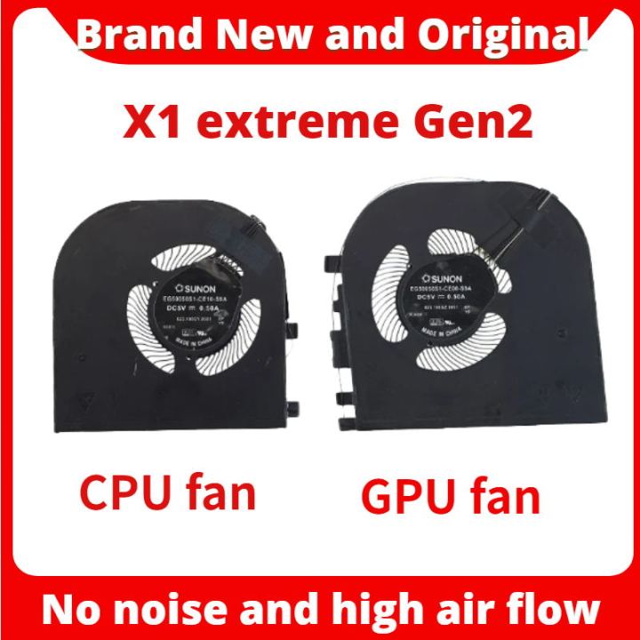DXDFF แล็ปท็อป CPU EG50050S1-CE00-S9A EG50050S1-CE10-S9A พัดลมระบายความร้อน GPU สำหรับ ThinkPad X1 Gen2 P1สุดขีด