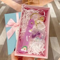 Transparent dried flowers quicksand key quicksand liquid crystal heart key pendant girl lovely gift bag pendant