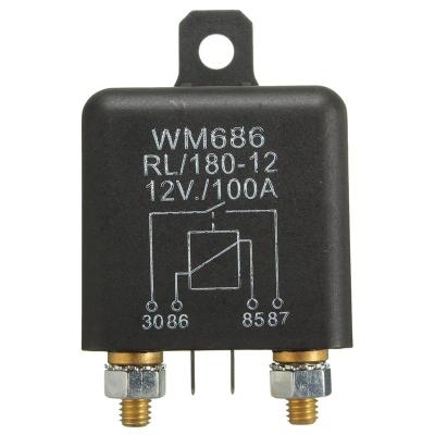 12V 100Amp 4-Pin Heavy Duty ON/OFF Switch Split Charge Relay For Auto Boat Van Black