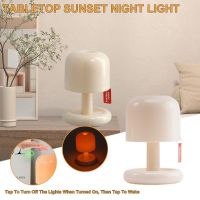 ☍♦ Mushroom Table Lamp Hotel Bedroom Bedside Living Room Decoration Lamps Sunset Night Light Modern Minimalist Desk Lights