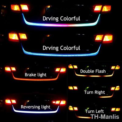 ✧ Niscarda 12V 1.2M Car Rear Trunk Tail Light Dynamic Streamer Reverse Warning LED Strip Auto Additional Brake Turn Signal Lamp