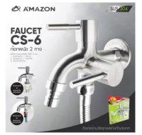 ก๊อกผนัง 2 ทางCS-6 STAINLESS SUS 304 ผลิตจากสแตนเลสแท้ ใช้ได้ 3 แบบ /