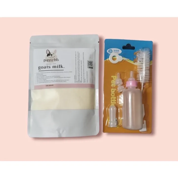 Puppy Lab Goats Milk 200g with Feeding bottle Lazada PH