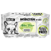 Antibacterial Pet Wipes ผ้าเปียกทำความสะอาด สูตรบำรุงผิว กลิ่นอโลเวร่า 80 แผ่น 1 แพ็ค