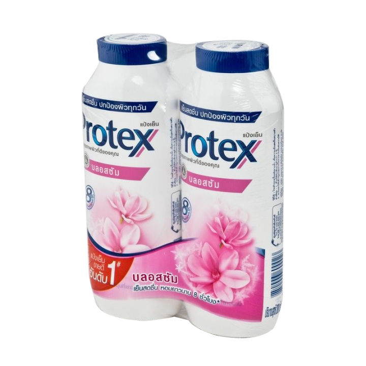 Protex Menthol Talcum Pink Blossum 280 g Twin.โพรเทคส์ แป้งเย็น กลิ่นพิงค์บลอสซั่ม 280 กรัม แพ็คคู่