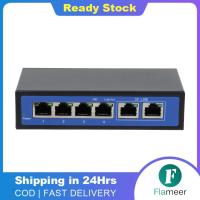 Flameer POE Switch Network 6-Port With 4-Port PoE 10/100Mbps Power Over Ethernet Switch-ออกแบบมาสำหรับการใช้งาน