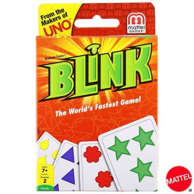 Mattel Geams UNO Blink Card เกมครอบครัวตลกเกมกระดานเพื่อความบันเทิง Kids Toys การ์ดเล่นโป๊กเกอร์