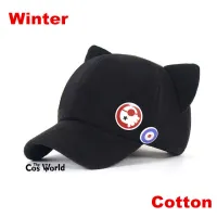 EVA Shikinami Asuka Rangure Cat Ear Polar Fleece Hat Peak Cap Baseball Anime Cosplay Accessories