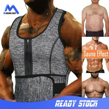 Men Neoprene Sauna Vest Sweat Body Shaper Waist Trainer Fat Burner
