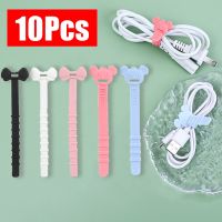 10pcs Earphone Wire Clip Mobile Phone Cables Organizer Charger Cord Management Line Storge Holder Clips Data Cable Winder Straps Cable Management