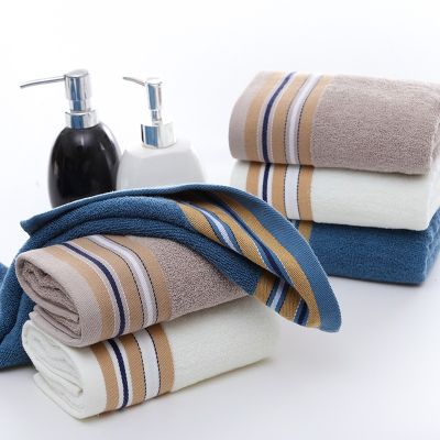 Tuala 100 Cotton Stripe Jacquard Face Towel Pure Cotton Soft Thicken Absorbent Facial Towel