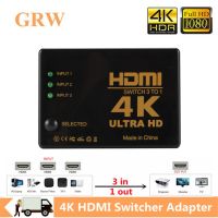 Grwibeou HDMI Switch 4K Switcher 3 in 1 out HD 1080P Video Cable Splitter 1x3 Hub Adapter Converter for PS4/3 TV Box HDTV PC