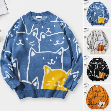 Cat on sale print sweater