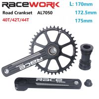 RACEWORK จักรยานเสือหมอบ GXP Crankset Hollow One-Piece Direct Mount Single CHAIN 40T/42T สำหรับจักรยานเสือหมอบ BMX จักรยานพับ10/11/12จานหน้าความเร็ว