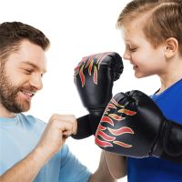 Children Boxing Glove Leather Kickboxing Protective Glove Kids Children Punching Training Sanda Sports Supplies