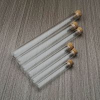 【CW】☼  20pcs/lot DIA 12mm 13mm 15mm 18mm Lab Glass Test Tube with Stoppers Round Bottom Laboratory Supplies