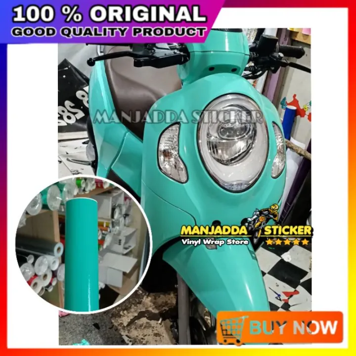 Stiker Skotlet Motor Warna Hijau Tosca Original Sticker Motor Variasi Aeshetic Cutting Mobil