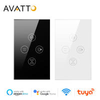 AVATTO Tuya Smart Life WiFi ลูกกลิ้งชัตเตอร์ม่านแสงสวิทช์สำหรับผ้าม่านมอเตอร์ไฟฟ้าทำงานสำหรับ Alexa,G-Oogle Home,Alice