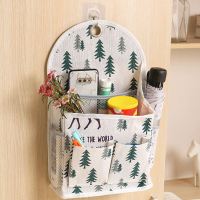 【cw】Wall Hanging Storage Bag Cotton Linen Hanging Organizer For Sundries Cosmetic Storage Pocket Door Back Hanging Bag Home Decorhot