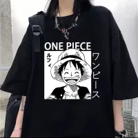 ฤดูร้อนการ์ตูน One Piece Luffy 100% Cotton T เสื้อญี่ปุ่น Anime Harajuku Hip Hop TShirt ผู้หญิงผู้ชาย Hip Hop สั้นเสื้อ