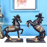 Standing Horse Resin Statue For Office Home Decor Animal Ornament Sculpture Rearing Horse Art Figurine Decorative Sculpture