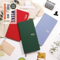 MyPretties  PU Leather Cover Weeks Planner Year Month Weekly Organizer Agenda DIY Grid Notebook N.1160 Note Books Pads