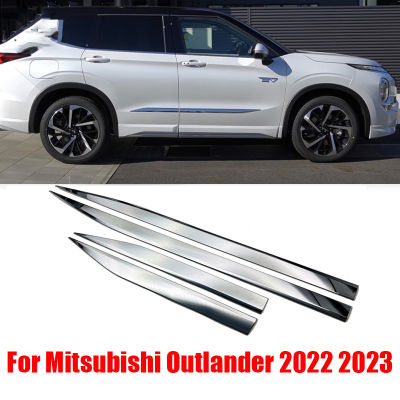 แผ่นปิดด้านข้างรถยนต์87Tixgportz อะไหล่รถยนต์สำหรับ Mitsubishi Outlander 2022 2023 ABS ประตูด้านข้างโครเมี่ยม