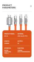 UEELR DX115 สายชาร์จ30W6A Super Fast Charge Type CQuick Charge สาย USB สายlO-SสายMicrousb สำหรับlO-S samsung oppo huawei