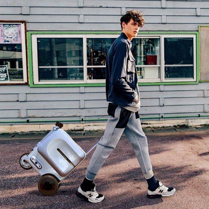 Ridable suitcase intelligent electric suitcase Tik Tok adult folding