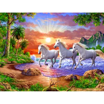 DIY Diamond Painting Kits for Teens 5D - Horse Animal Cute - Mosaic  Embroidered Art Wall Picture : : Home & Kitchen