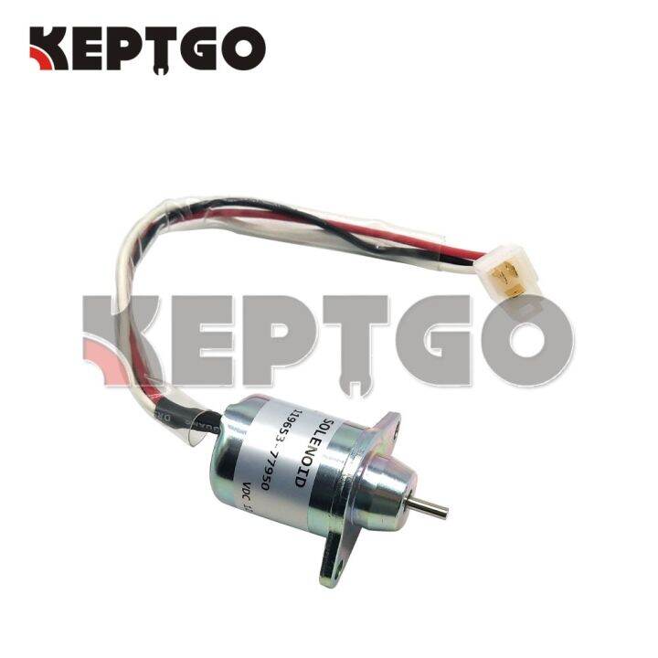 ๑-new-119653-77950-12v-diesel-fuel-shut-off-solenoid-for-kubota-john-deere-119653-77950