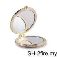 【BEIBEI】 Vintage Makeup Mirror - Compact Beauty Mirror - Portable Double Sided Makeup Mirror - Folding Travel Makeup Mirror - Gifts for Women Best -