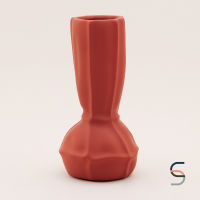 SARABARN Morandi Glazed Table Vase | แจกัน แจกันเซรามิก แจกันเคลือบสี สีแดง ทรงสูง