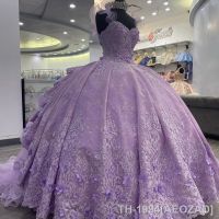 ✣℗ AEOZAD Vestidos Quinceanera Spaghetti Strap vestido de baile Organza apliques sensuais 3DFlower festa 15