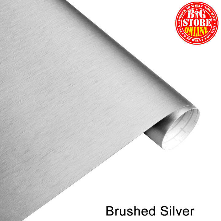 25X100cm Matte Silver Brushed Car Wrap Sticker Vinyl Film Myvi Old Icon ...